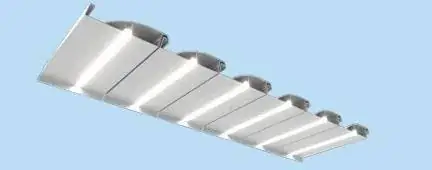 Éclairage LED intégré aux lames d'une pergola